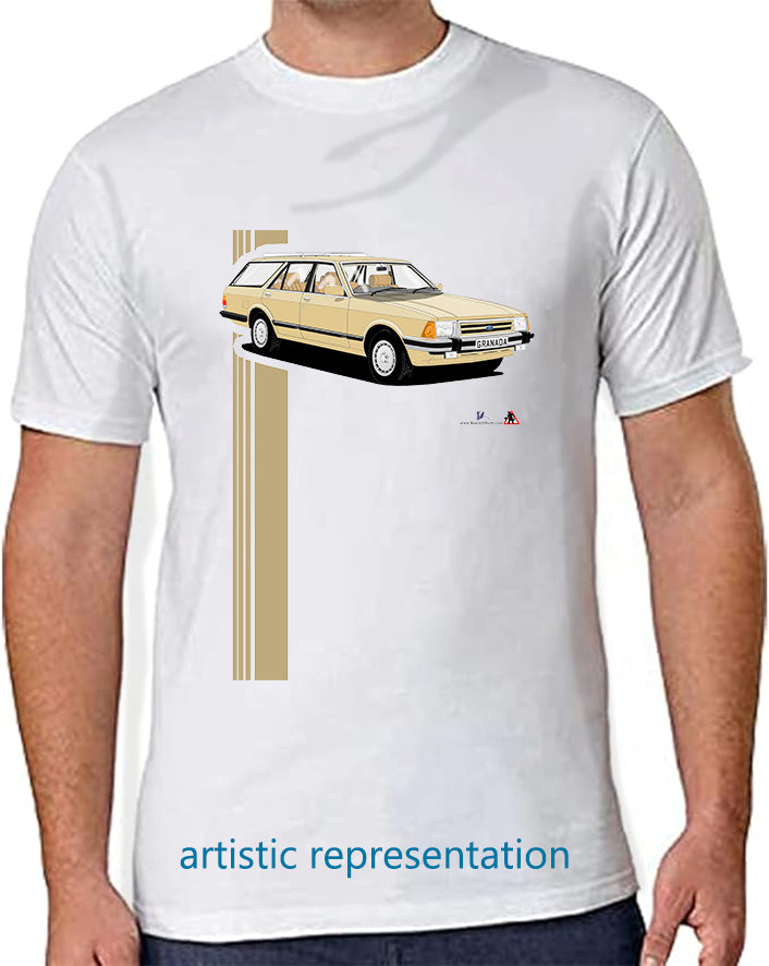 Ford Granada Mk2 facelift Ghia Estate in Gold Shirt