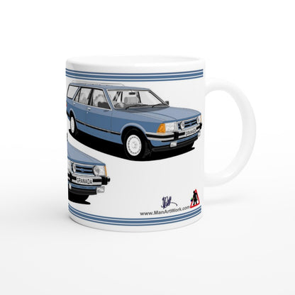 Ford Granada Mk2 Ghia X Estate facelift in blue Art Mug