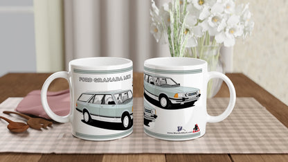 Ford Granada Mk2 Ghia X Estate facelift in Green & Silver Art Mug