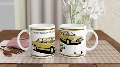 Ford Granada Mk2 Ghia facelift in yellow gold Art Mug