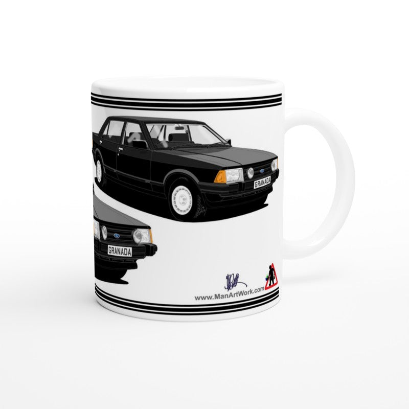 Ford Granada Mk2 Injection Sport in Black Art Mug