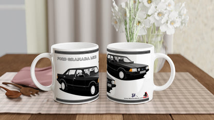 Ford Granada Mk2 Injection Sport in Black Art Mug