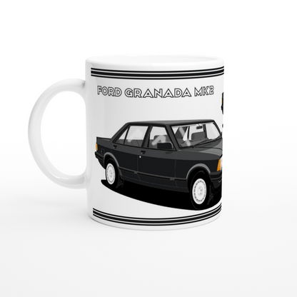 Ford Granada Mk2 Injection Sport in Gray Art Mug