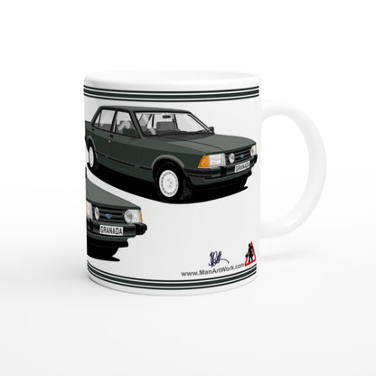 Ford Granada Mk2 Injection Sport in Green Art Mug