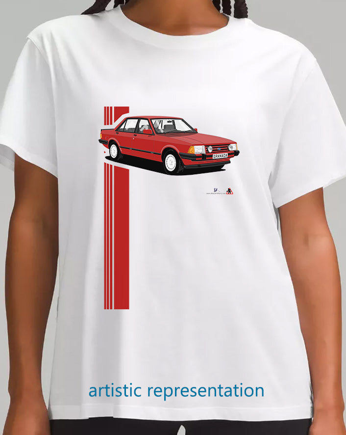 Ford Granada Mk2 Injection Sport in Red T Shirt