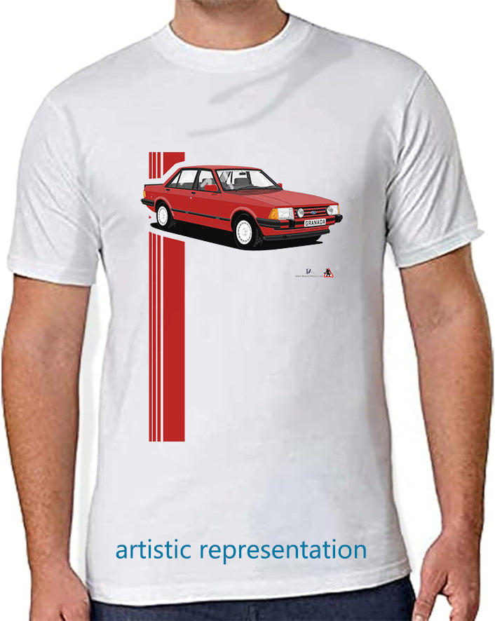 Ford Granada Mk2 Injection Sport in Red T Shirt