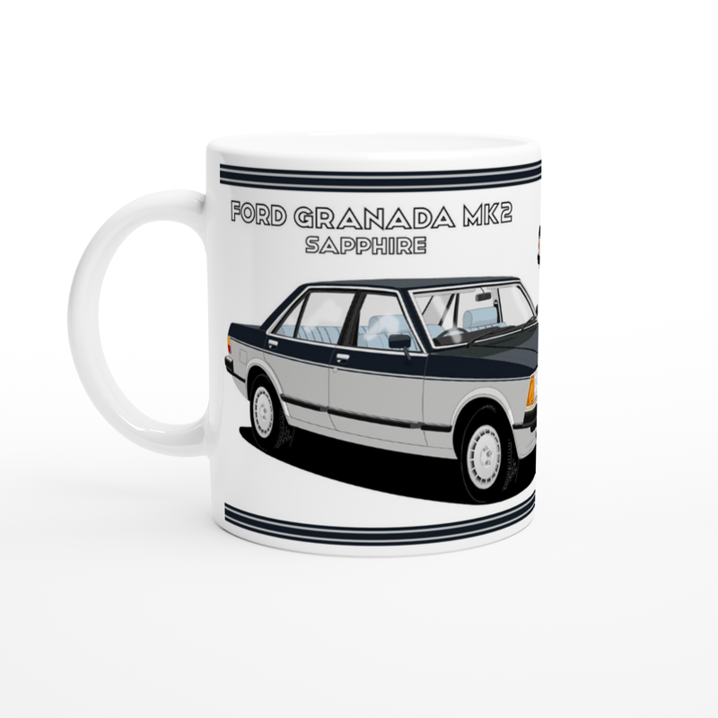 Ford Granada Mk2 Sapphire Art Mug