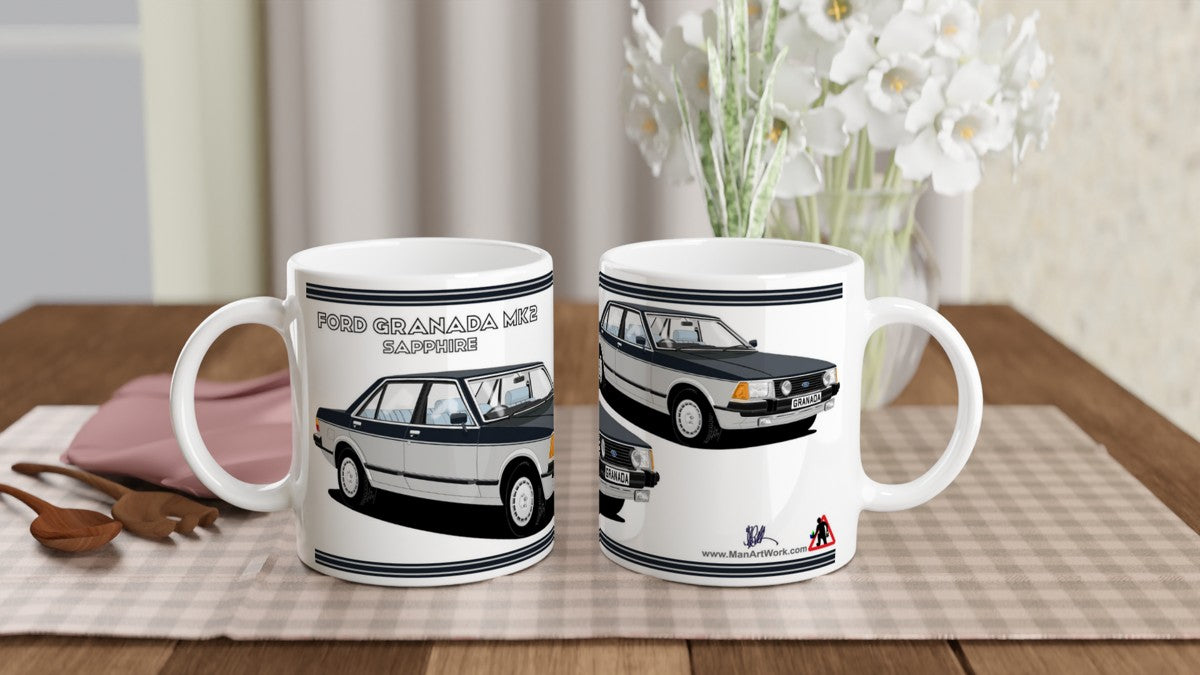 Ford Granada Mk2 Sapphire Art Mug