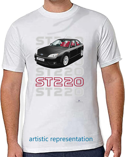 Ford Mondeo MK3 ST220 Hatchback in Black & Red T Shirt