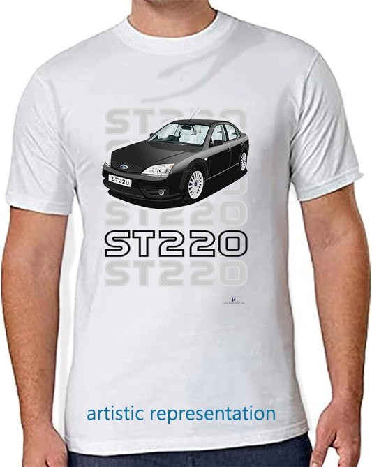 Ford Mondeo MK3 ST220 Hatchback in Black & White T Shirt