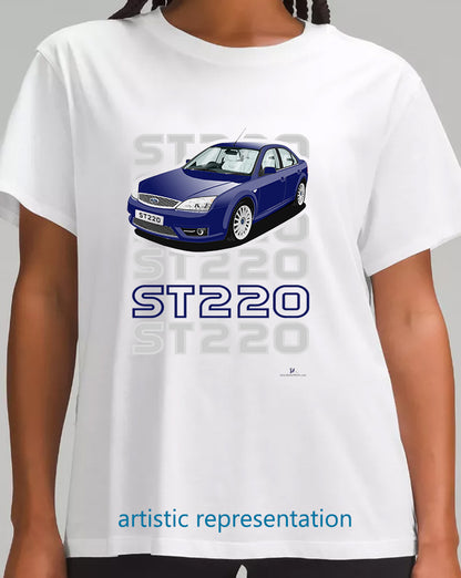 Ford Mondeo MK3 ST220 Hatchback in Blue & White T Shirt