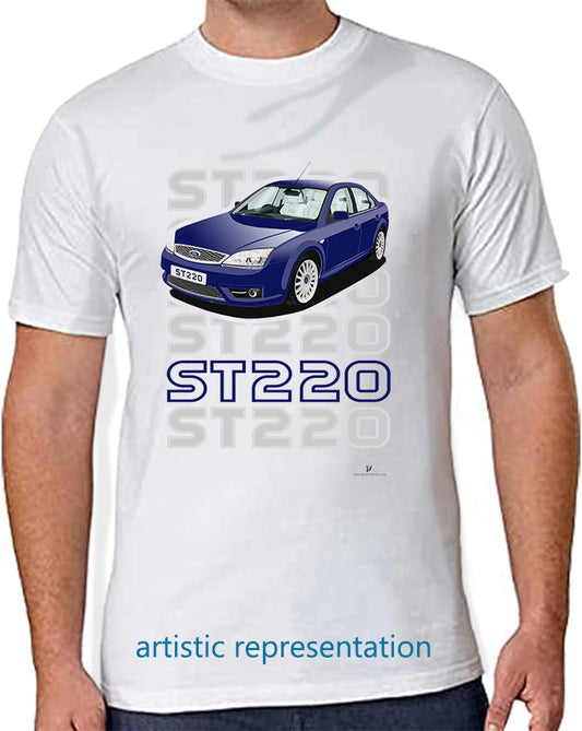 Ford Mondeo MK3 ST220 Hatchback in Blue & White T Shirt