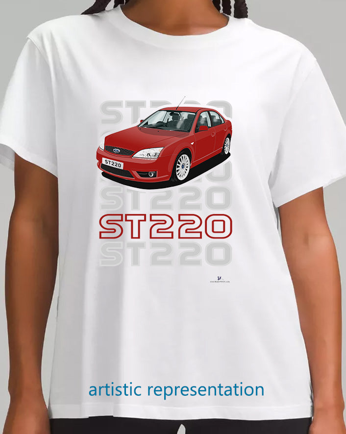 Ford Mondeo MK3 ST220 Hatchback in Red T Shirt