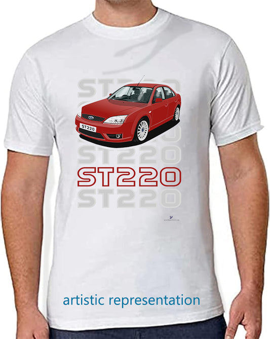 Ford Mondeo MK3 ST220 Hatchback in Red T Shirt
