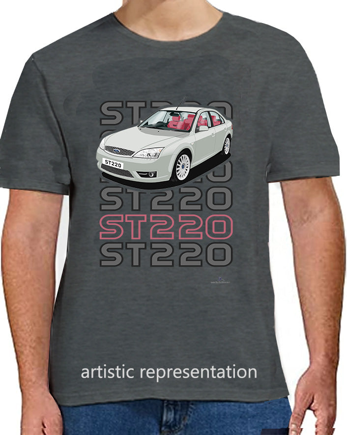 Ford Mondeo MK3 ST220 Hatchback in Silver & Red T Shirt