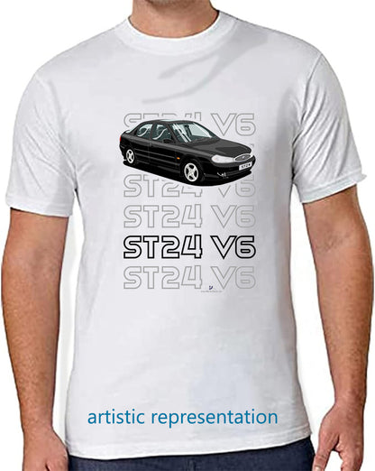 Ford Mondeo MK2 ST24 Hatchback in Black T Shirt