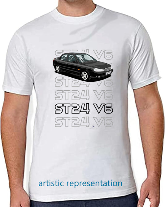 Ford Mondeo MK2 ST24 Saloon in Black T Shirt