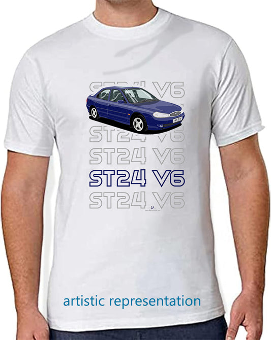 Ford Mondeo MK2 ST24 Hatchback in Blue T Shirt