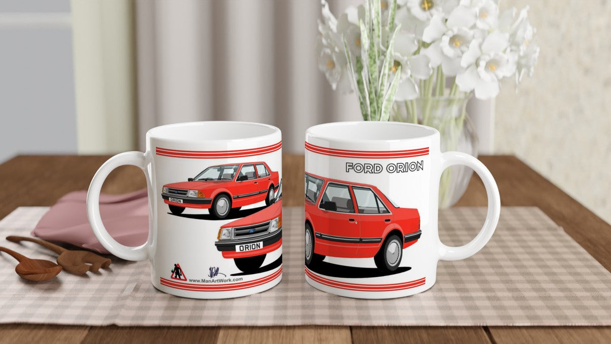 Ford Orion Mk1 in Red Art Mug