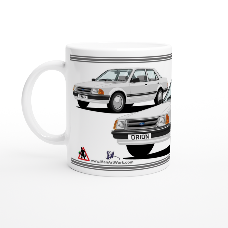 Ford Orion Mk1 in Silver Art Mug