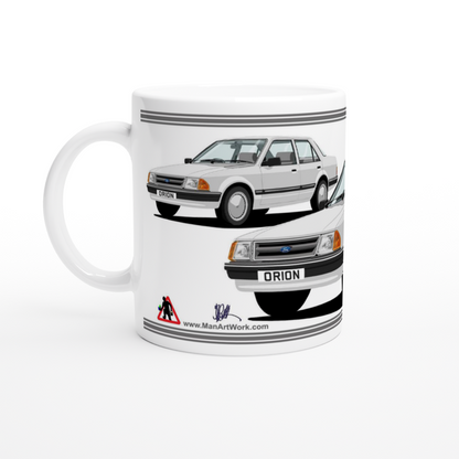 Ford Orion Mk1 in Silver Art Mug