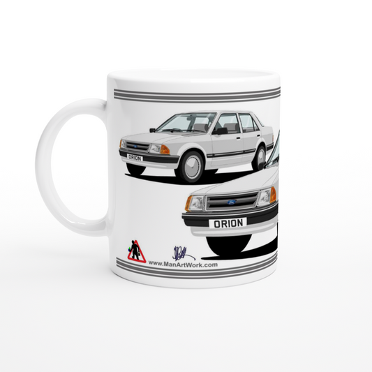 Ford Orion Mk1 in Silver Art Mug