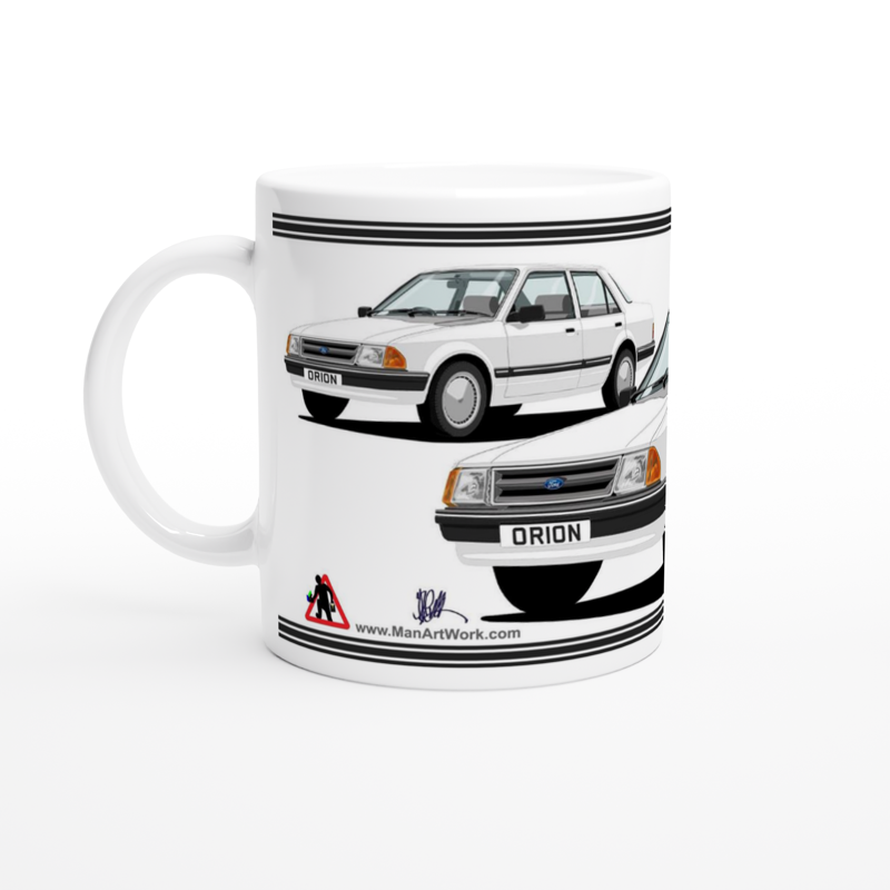Ford Orion Mk1 in White Art Mug