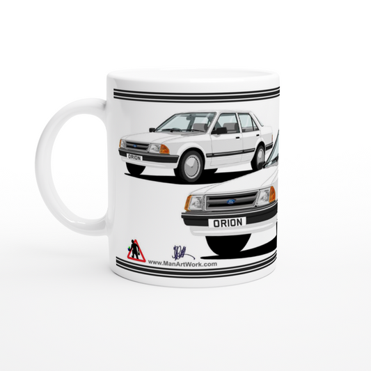 Ford Orion Mk1 in White Art Mug