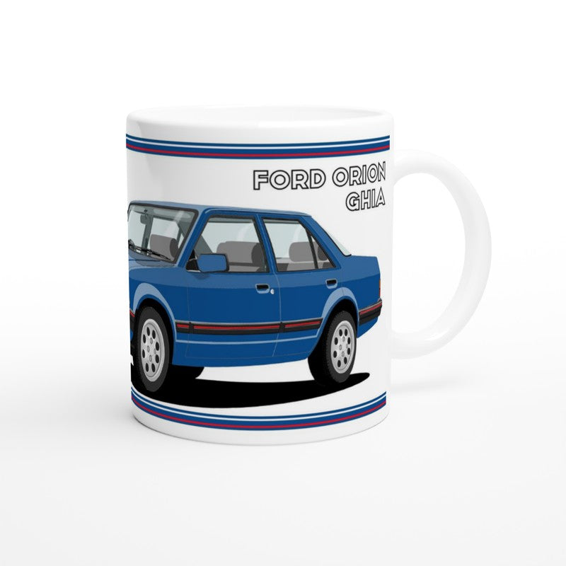 Ford Orion Mk1 Ghia in Blue with Pepperpots Art Mug
