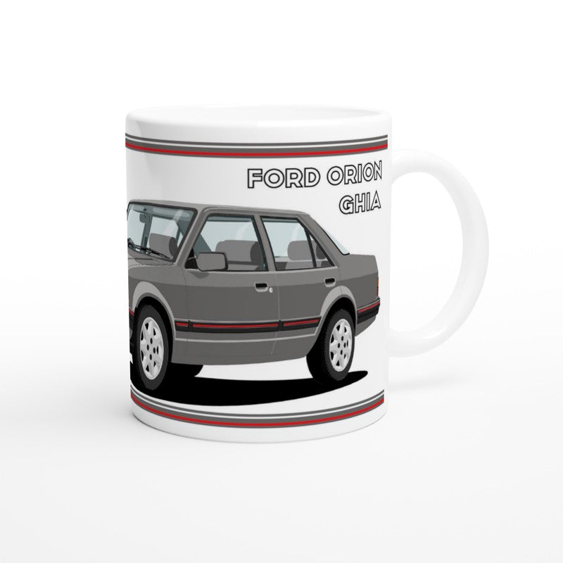 Ford Orion Mk1 Ghia in Grey with RS Alloys Art Mug