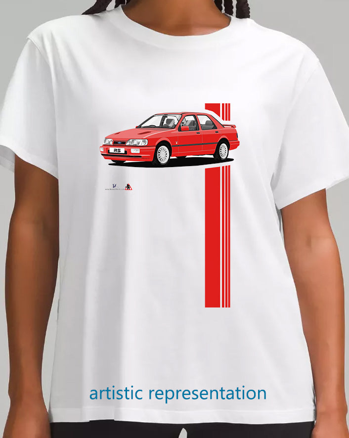 Ford Sierra Sapphire RS Cosworth 4x4 in Red T Shirt