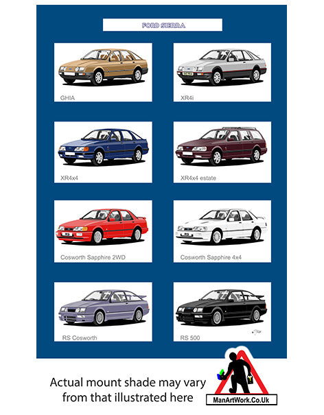 Ford Sierra Cosworth XR4i XR4x4 Ghia A4 Art Print