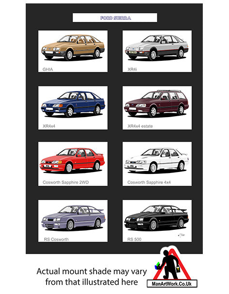 Ford Sierra Cosworth XR4i XR4x4 Ghia A4 Art Print