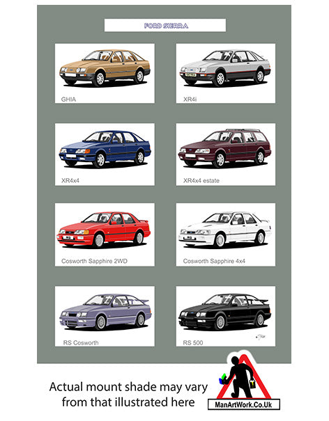 Ford Sierra Cosworth XR4i XR4x4 Ghia A4 Art Print