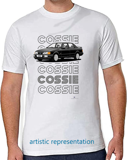 Ford Sierra Sapphire RS Cosworth 2WD in Black Art T Shirt (Words)
