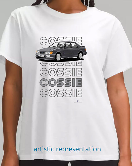 Ford Sierra Sapphire RS Cosworth 2WD in Dark Grey Art T Shirt (Words)