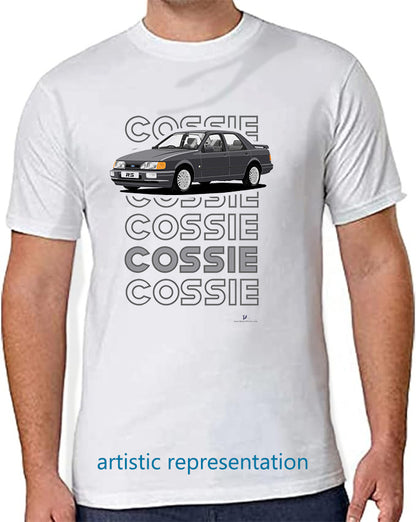 Ford Sierra Sapphire RS Cosworth 2WD in Dark Grey Art T Shirt (Words)