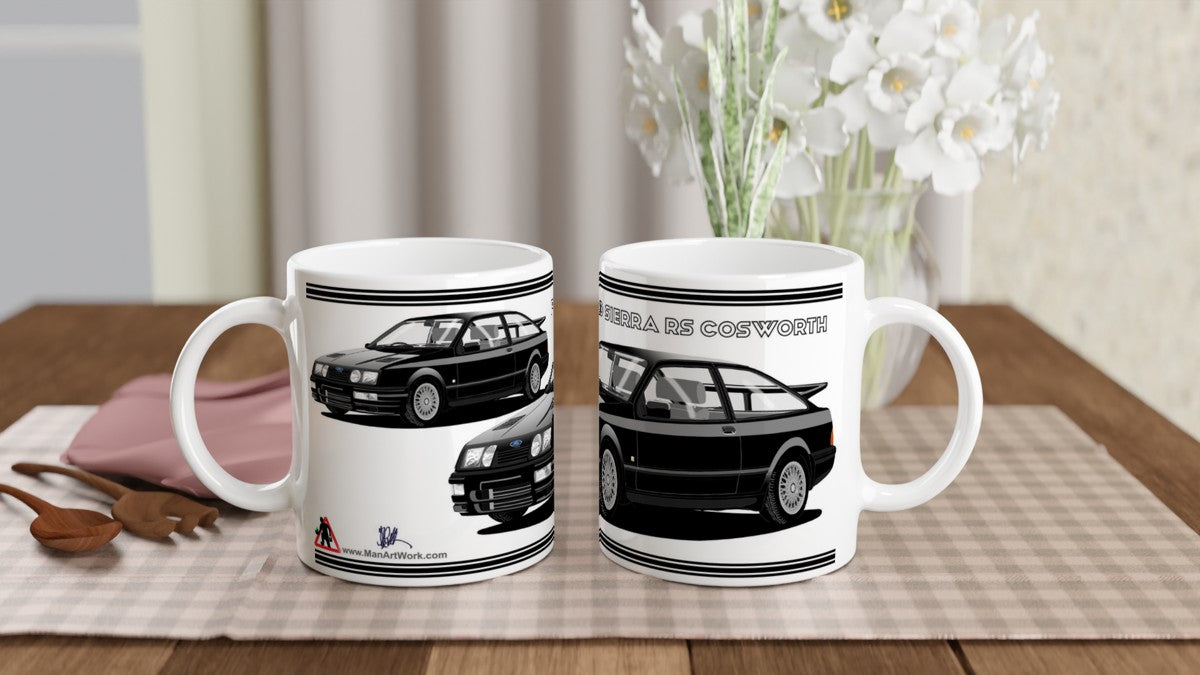 Ford Sierra RS Cosworth in Black Art Mug