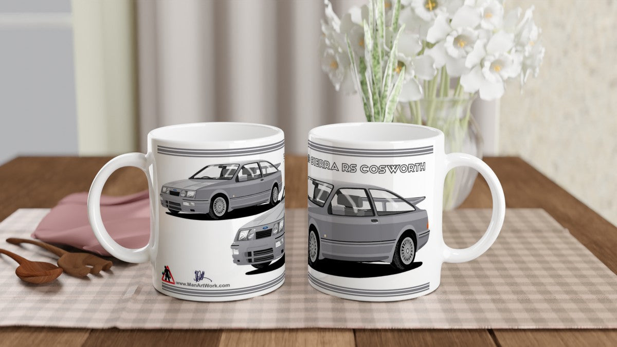 Ford Sierra RS Cosworth in Gray Art Mug