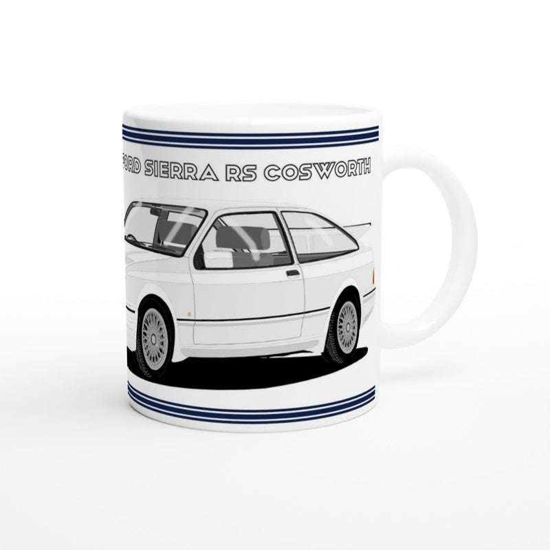 Ford Sierra RS Cosworth in White Art Mug