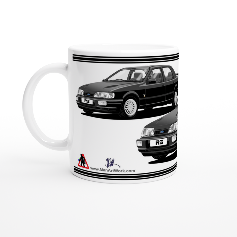 Ford Sierra Sapphire RS Cosworth 4x4 in Black Art Mug