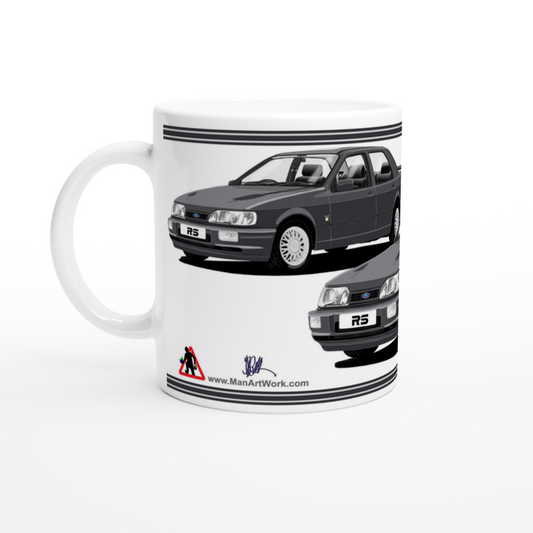 Ford Sierra Sapphire RS Cosworth 4x4 in Gray Art Mug