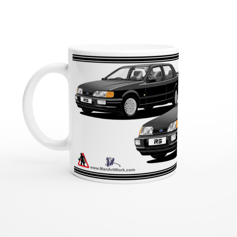 Ford Sierra Sapphire RS Cosworth in Black Art Mug