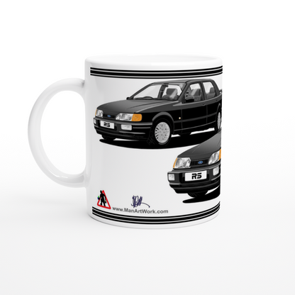 Ford Sierra Sapphire RS Cosworth in Black Art Mug