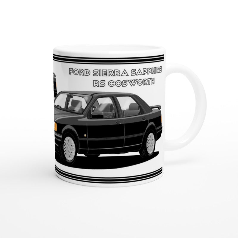 Ford Sierra Sapphire RS Cosworth in Black Art Mug