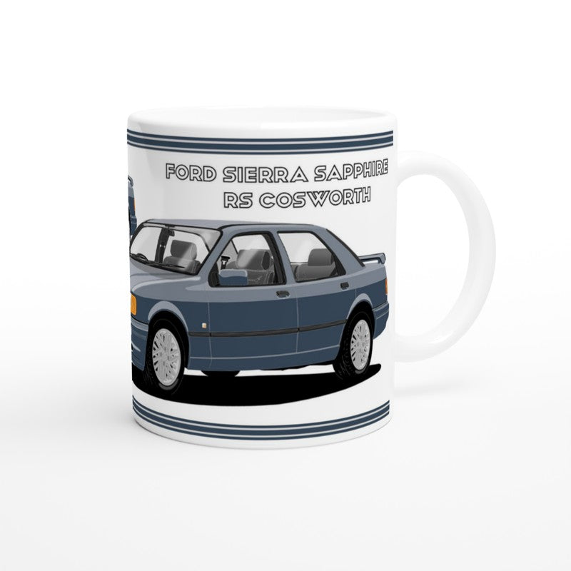 Ford Sierra Sapphire RS Cosworth in Blue Art Mug