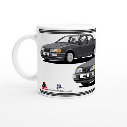 Ford Sierra Sapphire RS Cosworth in Gray Art Mug