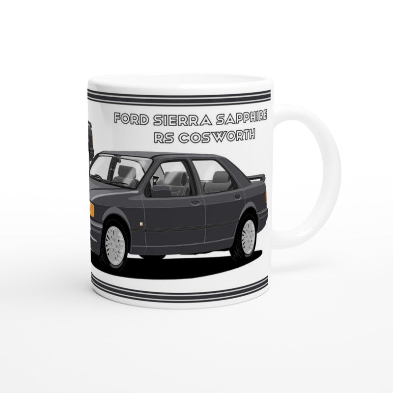 Ford Sierra Sapphire RS Cosworth in Gray Art Mug