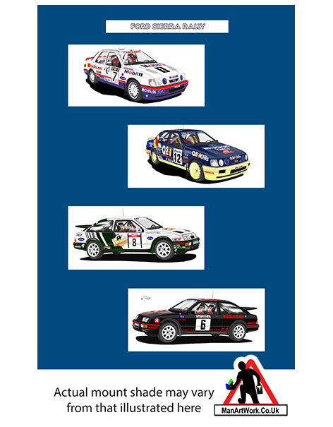 Ford Sierra Rally cars A4 Art Print