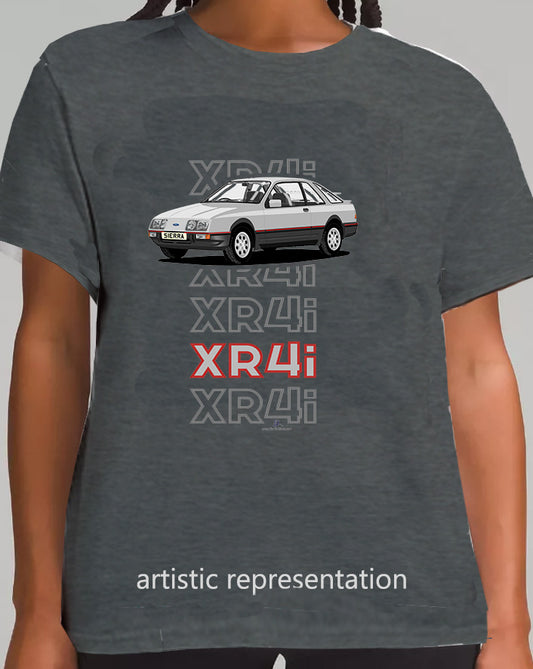 Ford Sierra XR4i in Silver Art T Shirt (Words)